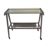 Vintage console with wheels