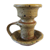 Ceramic candle holder signed Tiffoche design 60s