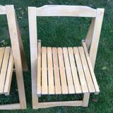 Series of 4 folding chairs