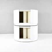 Set of Two Eugenio Gerli Tavolino container girevole T128 Revolver Italy 1969