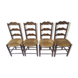 4 mulched country chairs