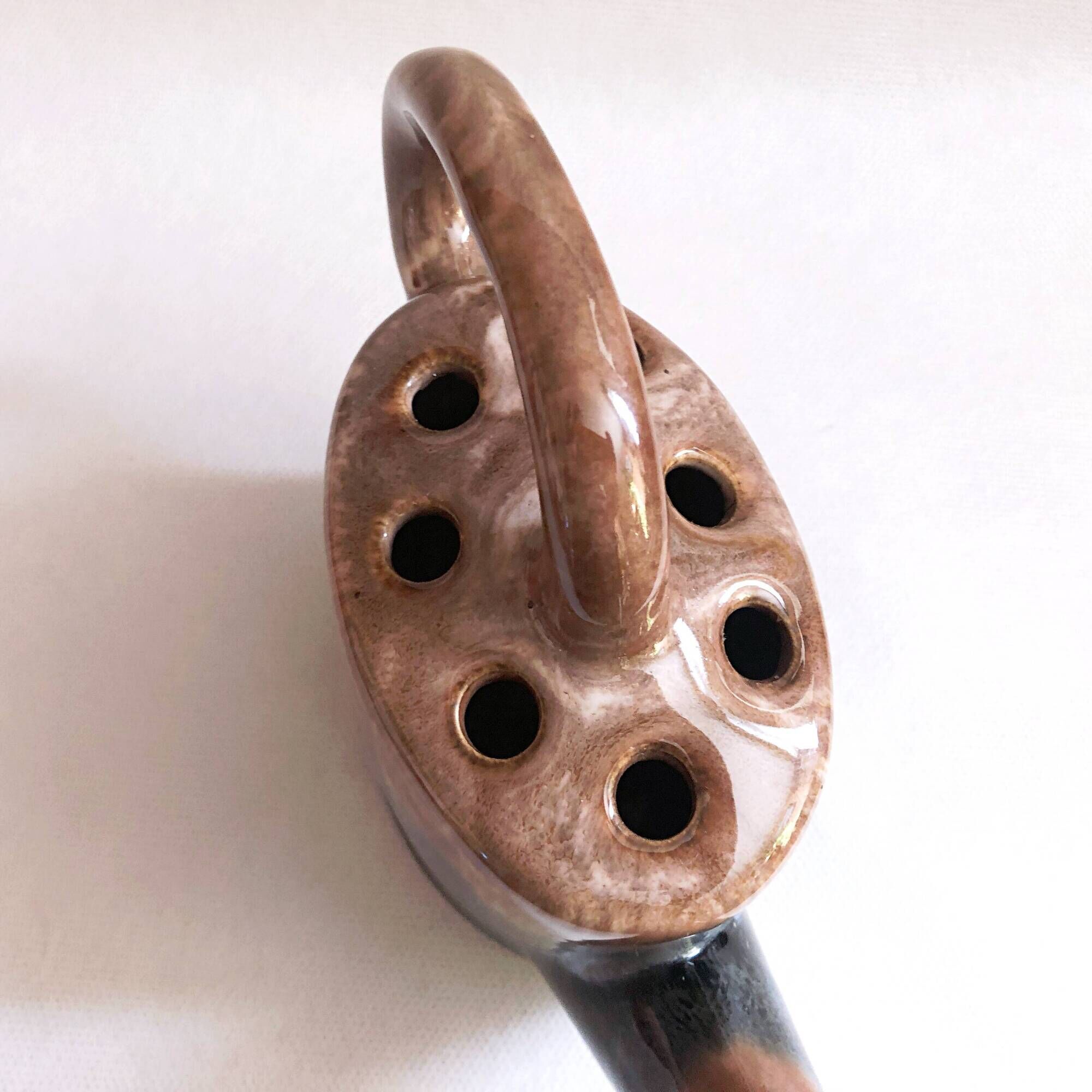 Flower spike vase in the shape of a watering can style Vallauris France