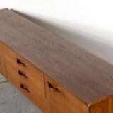 Buffet/Long John en teck « Avalon » du milieu du siècle. Style vintage élégant.