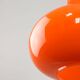 Mid-Century Italian Orange Glass and Brass Pendant Lamp