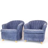 Pair of velvet armchairs "dux"
