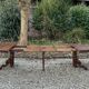 Large oval mahogany dining table from the 19th century Restoration period