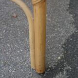 Rattan and glass coffee table