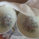 Two retro country-style porcelain tea cups, Former Royal Manufacture
