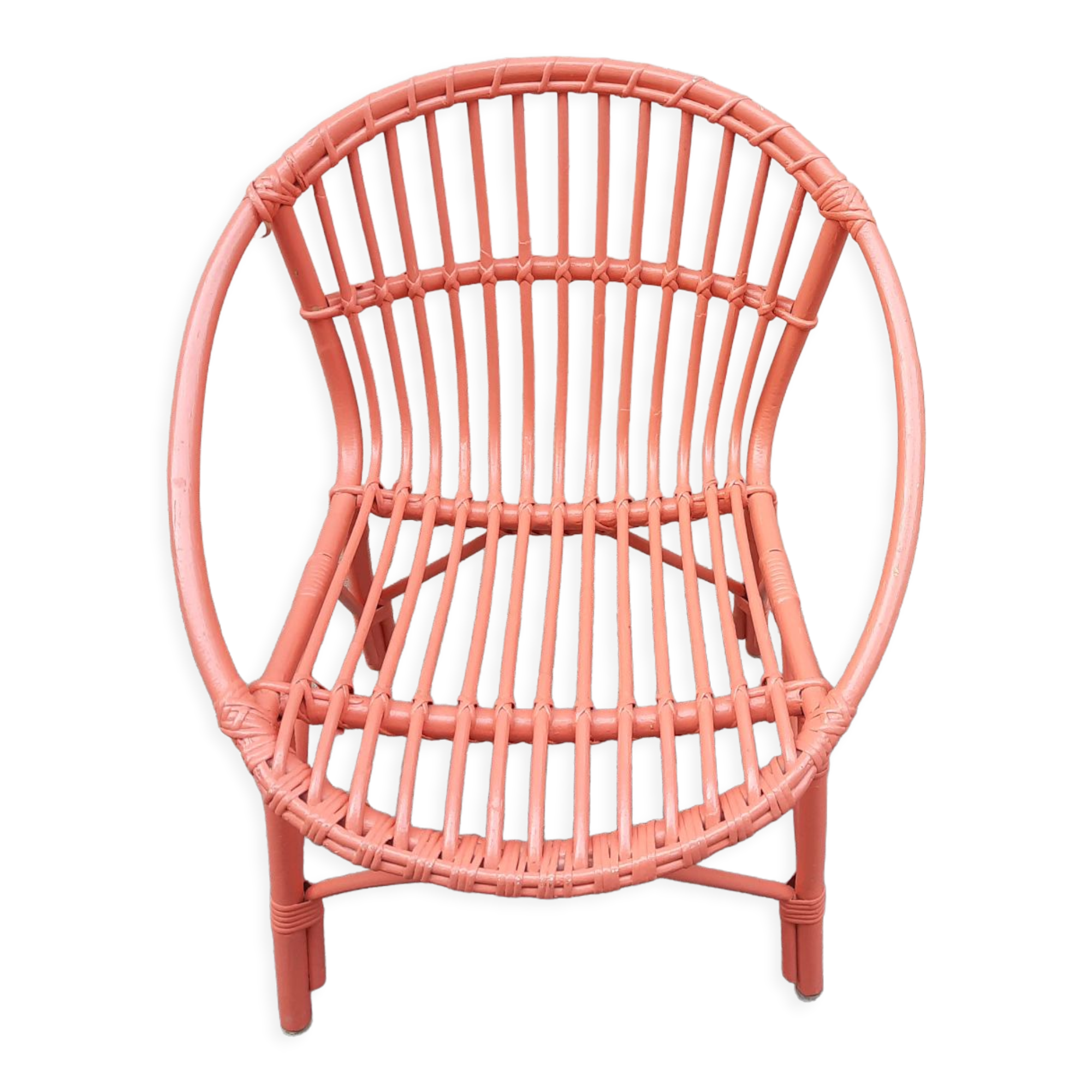 Rattan basket armchair