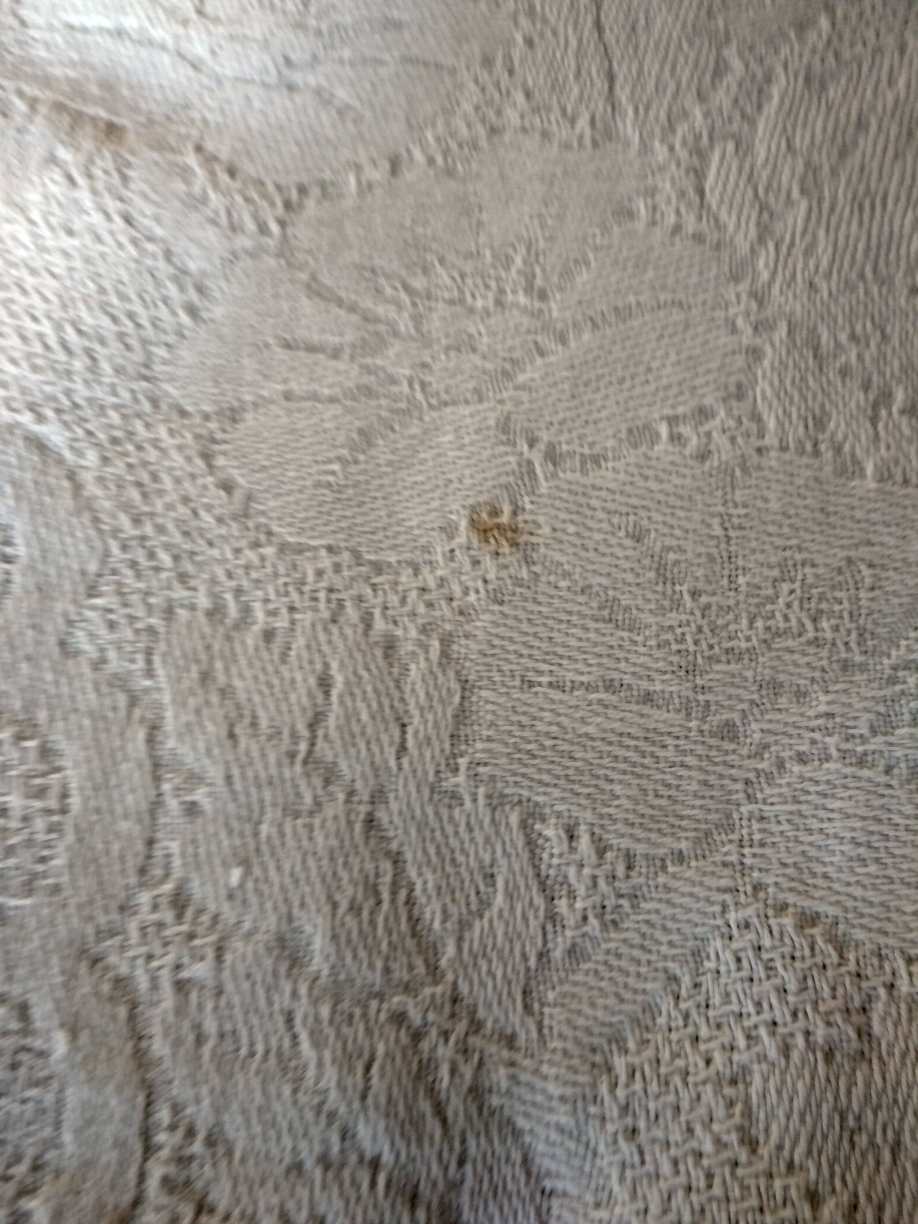 Bedspread in woven white cotton, double bed