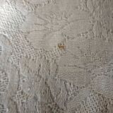 Bedspread in woven white cotton, double bed