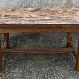 Farmhouse coffee table, solid oak, vintage, early 20th century.