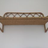 Rattan wall shelf