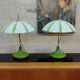 Pair of opaline lamp Space age Czech 1970
