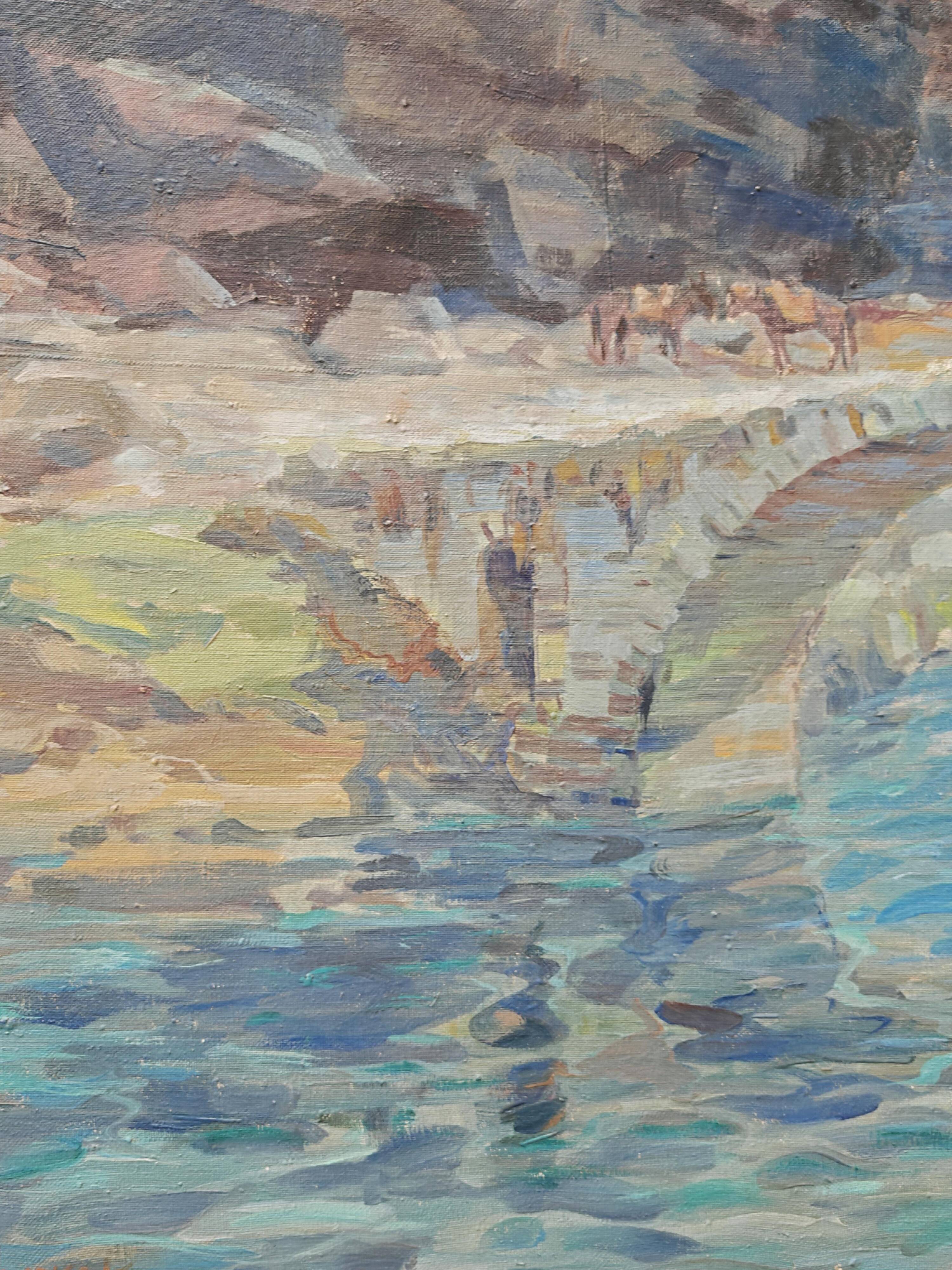 Modernist Table "The Mouth of the Ribnica into the Moraca" Jan Krizek 1956