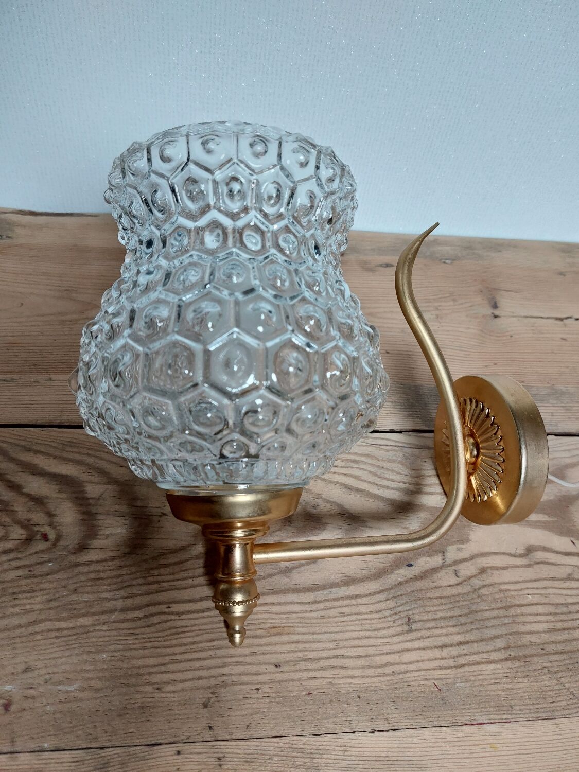 Wall sconces blown glass and brass