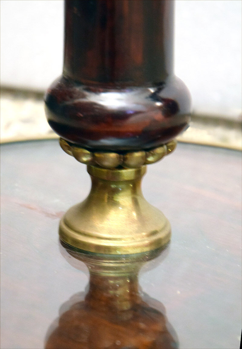1950's floor lamp in mahogany and brass