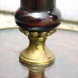 1950's floor lamp in mahogany and brass