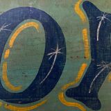 Painted amusement park or funfair sign