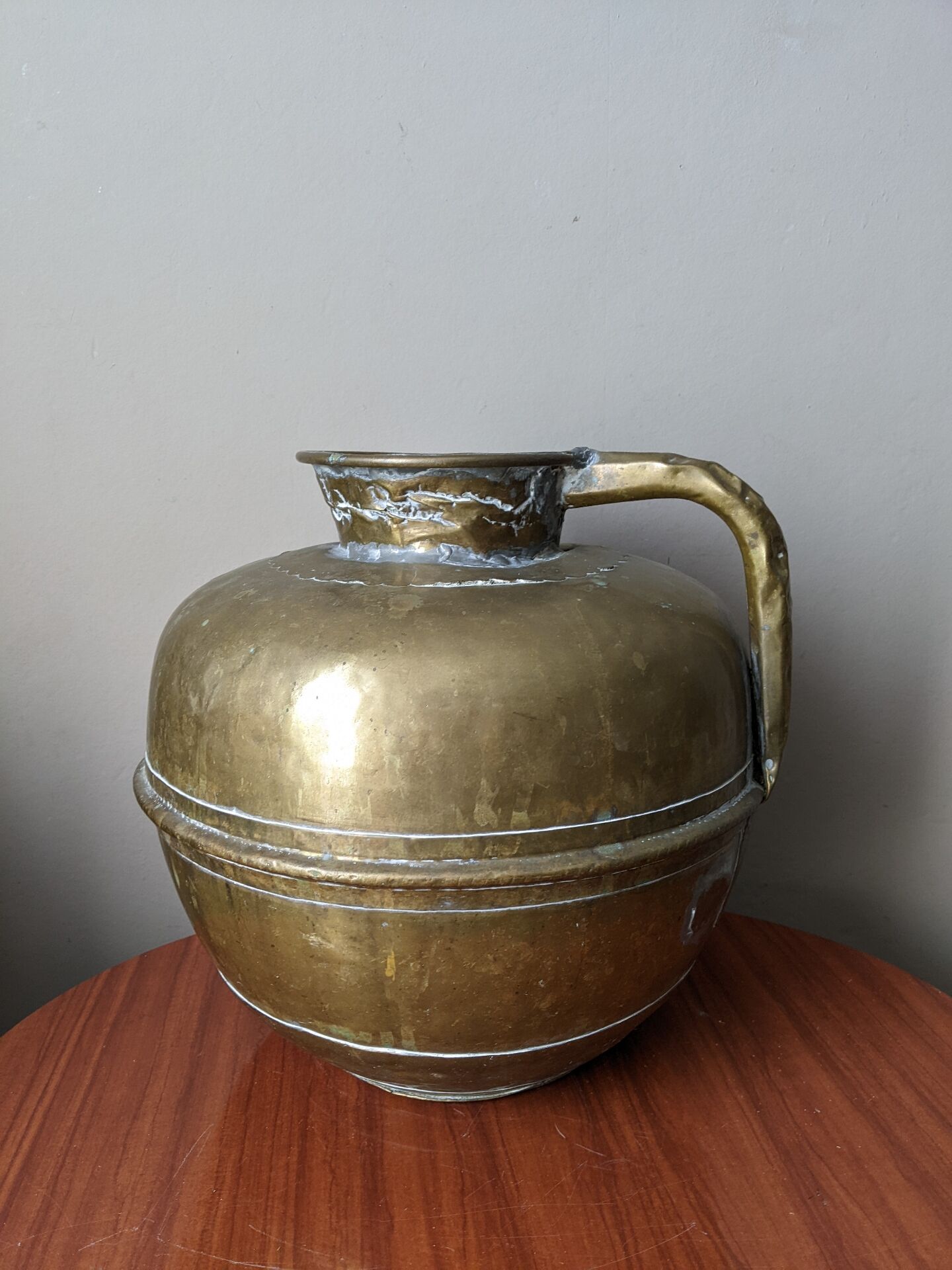 Handcrafted brass pitcher country decoration