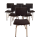 Lot de 6 chaises années 60