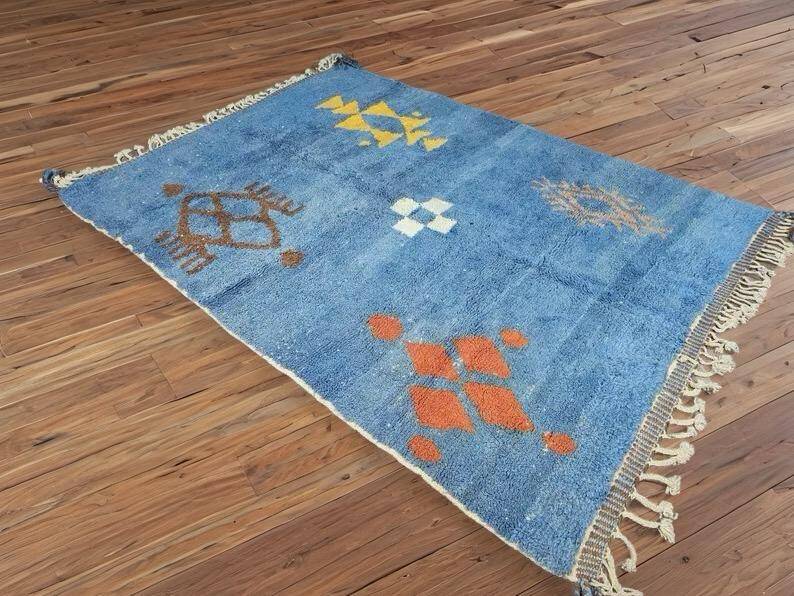 Natural handmade Moroccan rug 3 x 2 m