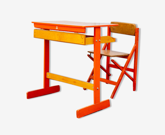 Bureau avec strapontin pour enfants Fratelli Reguitti style Italia Anni '50