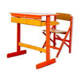 Desk with folding seat for children Fratelli Reguitti style Italia Anni '50