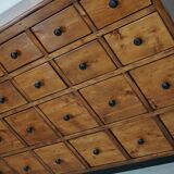 Large German Pine Industrial Apothecary / Shop Cabinet, 1950s