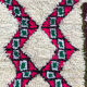 Tapis boucherouite berbère vintage 230x90cm