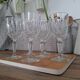 Verres à vin vintage en verre ciselé