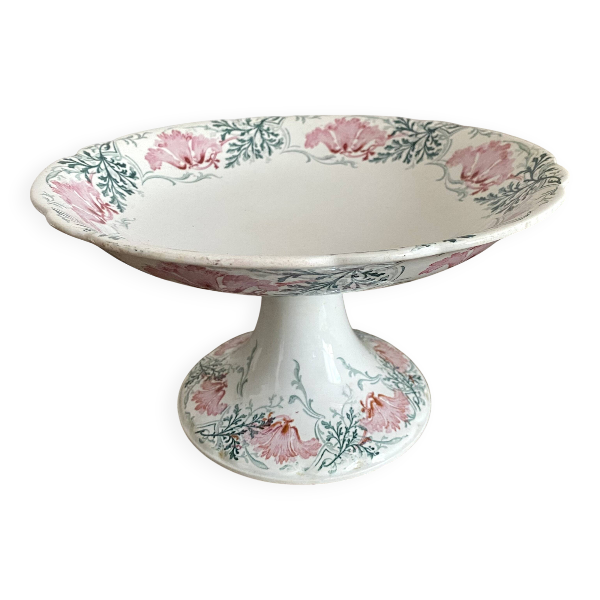 Antique Luneville ironstone fruit bowl, Roland model