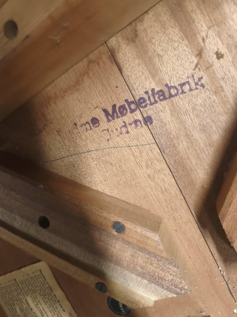 Vintage Scandinavian table Niels Otto Moller 1960