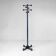 1970s Italian Modern Dark Green Glazed Wood Coat Rack