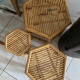 3 vintage nesting tables