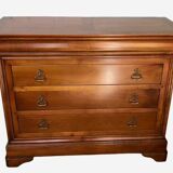 Louis Philippe 4-drawer chest of drawers in cherry wood