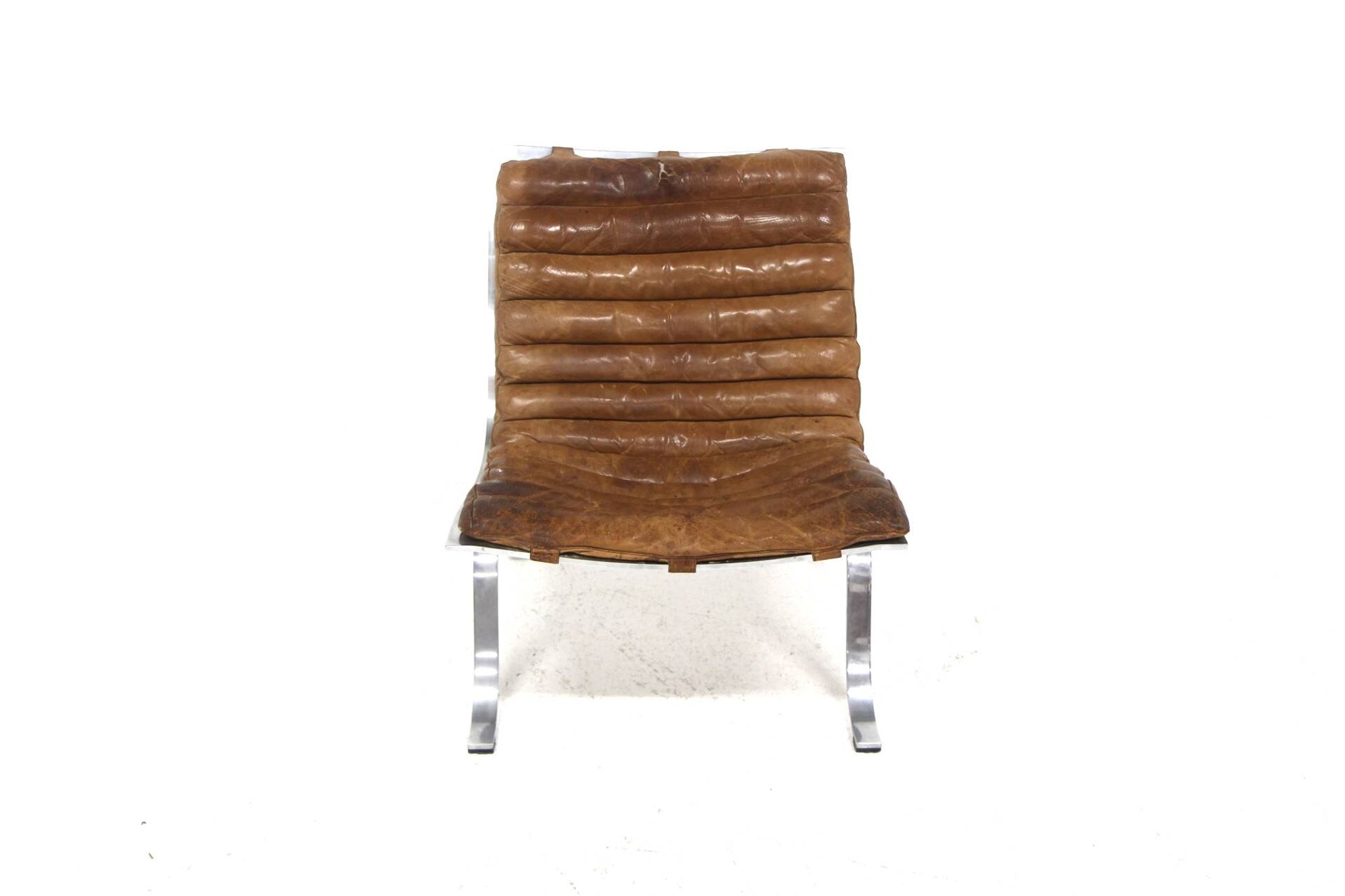 Scandinavian leather armchair "Ari", Arne Norell, Sweden, 1960