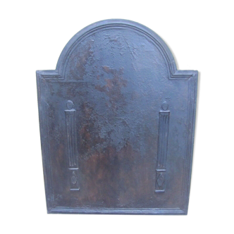 Plaque cheminée en fonte style empire petit format 45 x 34