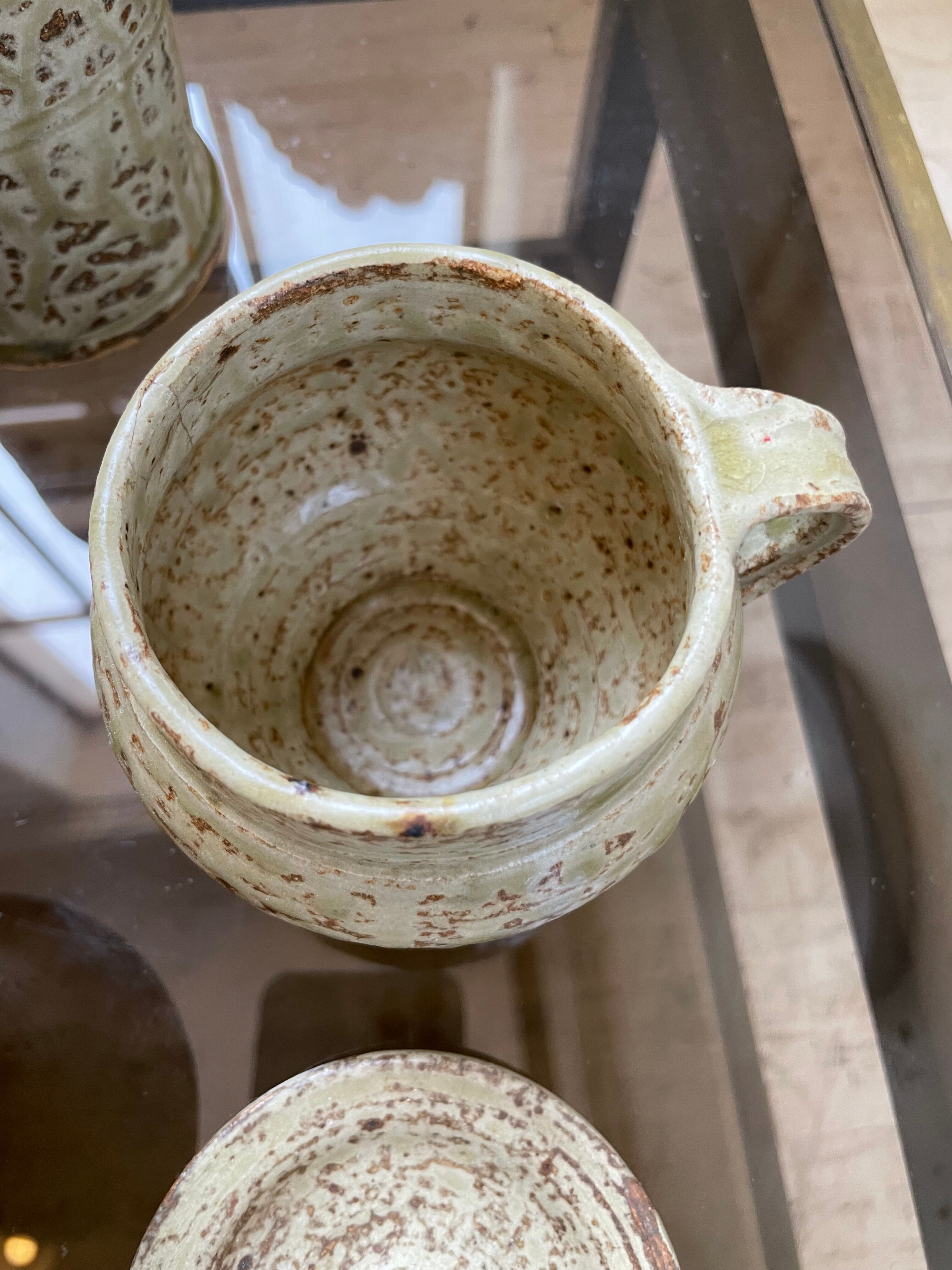 Stoneware herbal tea cup set La Hulotte Caylus