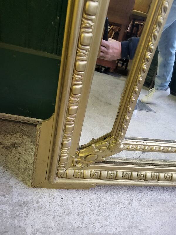 Large framed mirror from the 19th century
