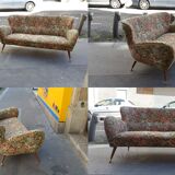 Organic couch 50s/60s design low Italian vintage