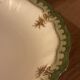 Green Limoges porcelain serving dish with gilt trim