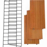 Original String shelf / Kajsa & Nisse Strinning / teak / modern mid-century design / black / 75x40x20cm