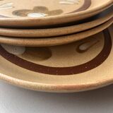 Flat plates and oval dish Sarreguemines 1970s Chamonix