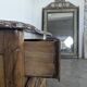 Commode Louis XV galbée en noyer dessus marbre XVIIIe