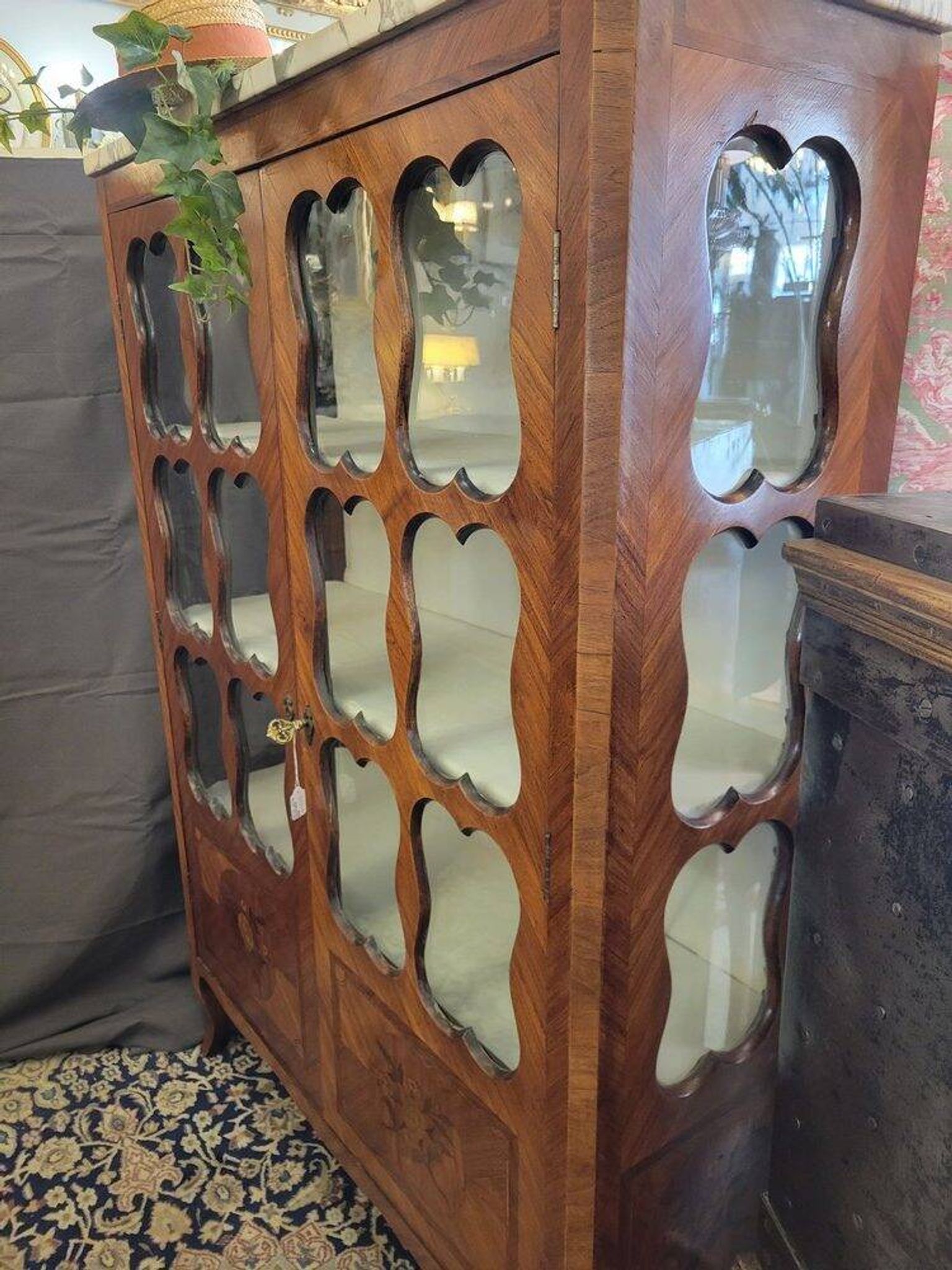 Louis XV Marquetry Display Case
