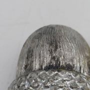 Salt and pepper shaker in silver and gold metal. Mirella. Circa 1960/70.