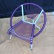 Children's armchair scoubidou purple white tube