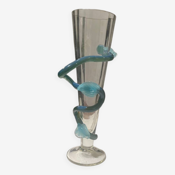 Vase verre soufflé . 1990