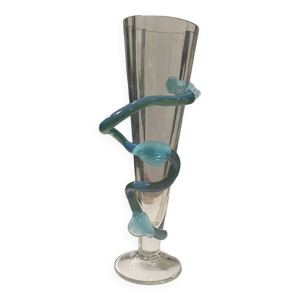 vase verre soufflé . - 1990